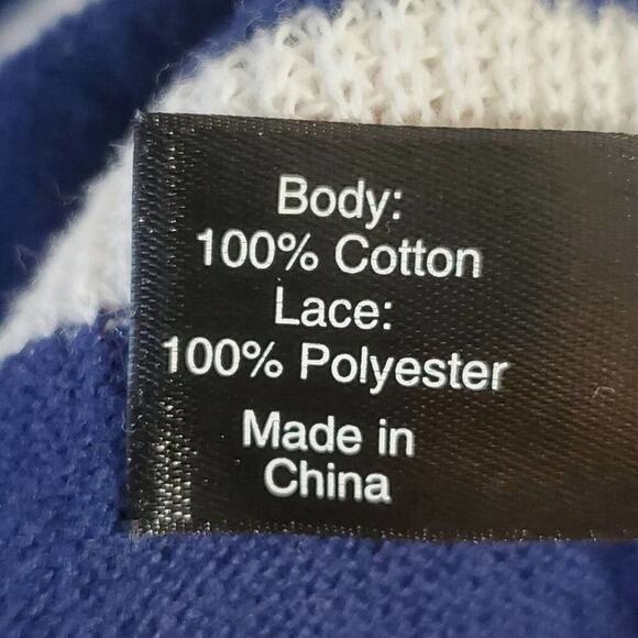 LANE Bryant lace inset striped sweater plus 14/16 1X - Picture 5 of 6